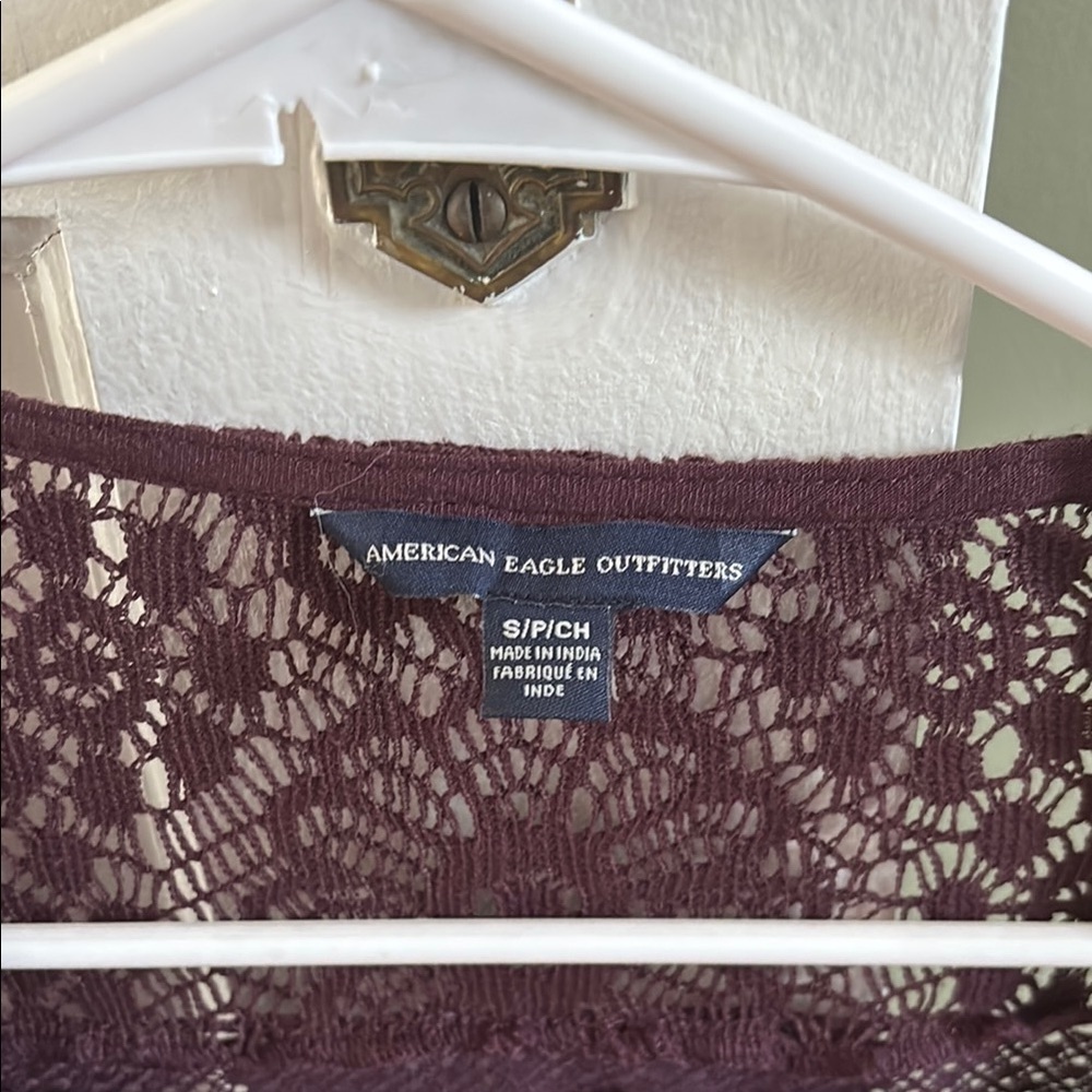 Lace Trim Open Cardigan - Picture 2 of 3